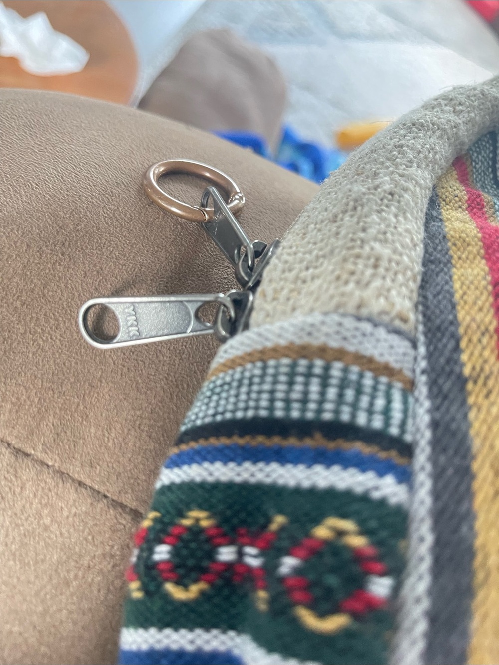 Natural Multi-Color Woven Backpack - Picture 11 of 12
